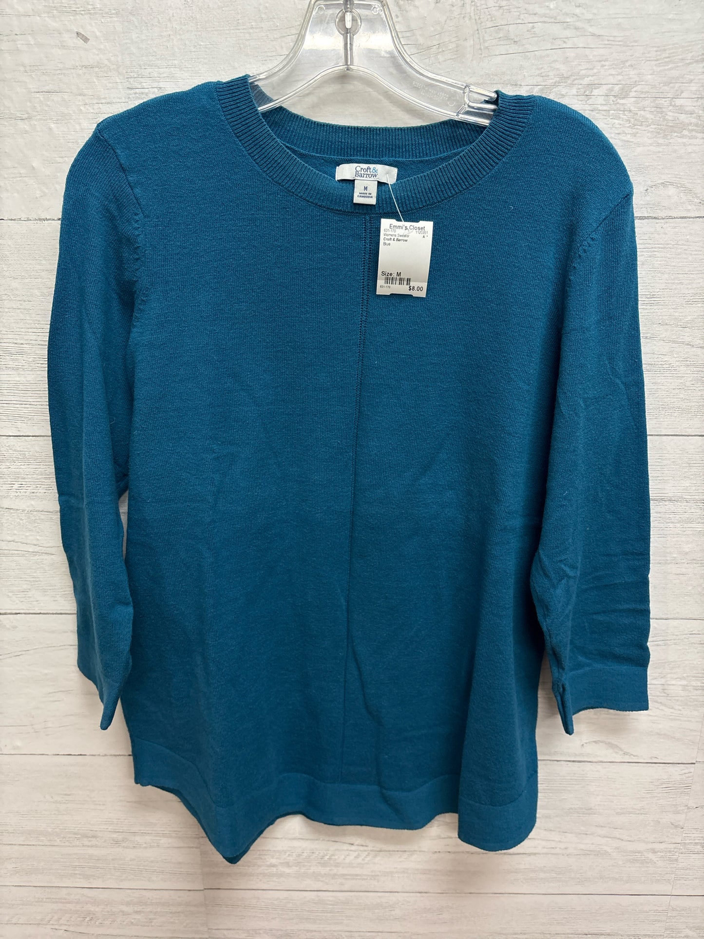 Size M Croft & Barrow Blue Womens Sweater