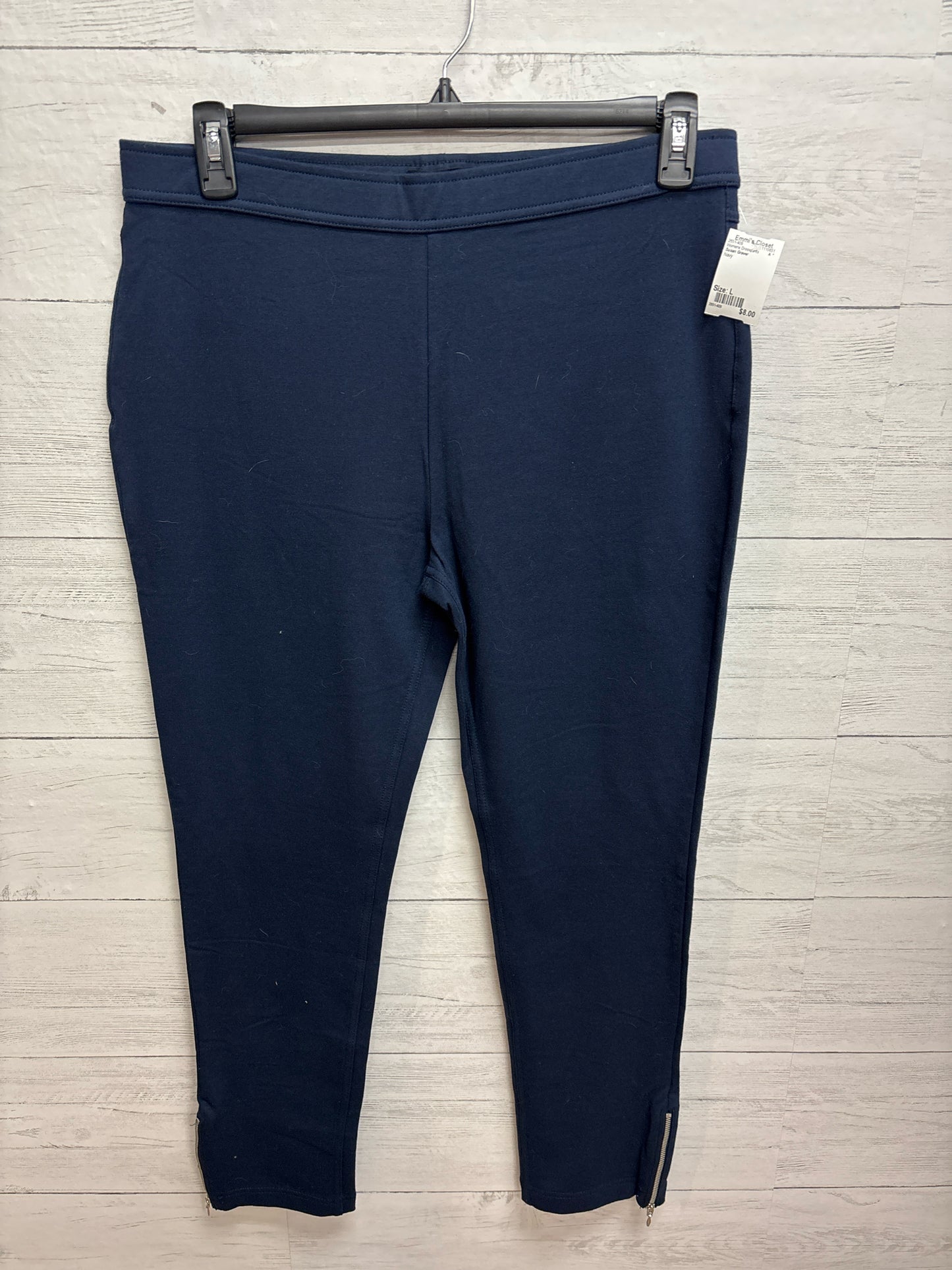 Size L Susan Graver Navy Womens Dresspants