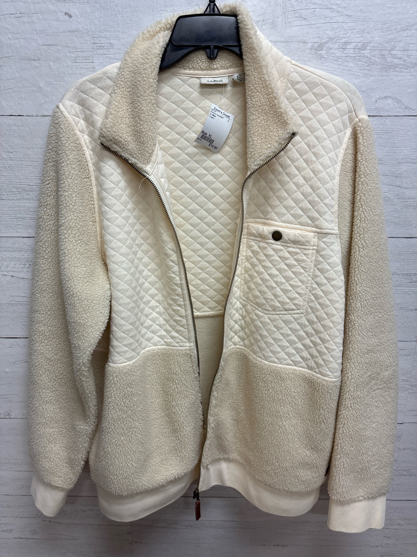 Size XL LL Bean Cream Womens Sweatshirt