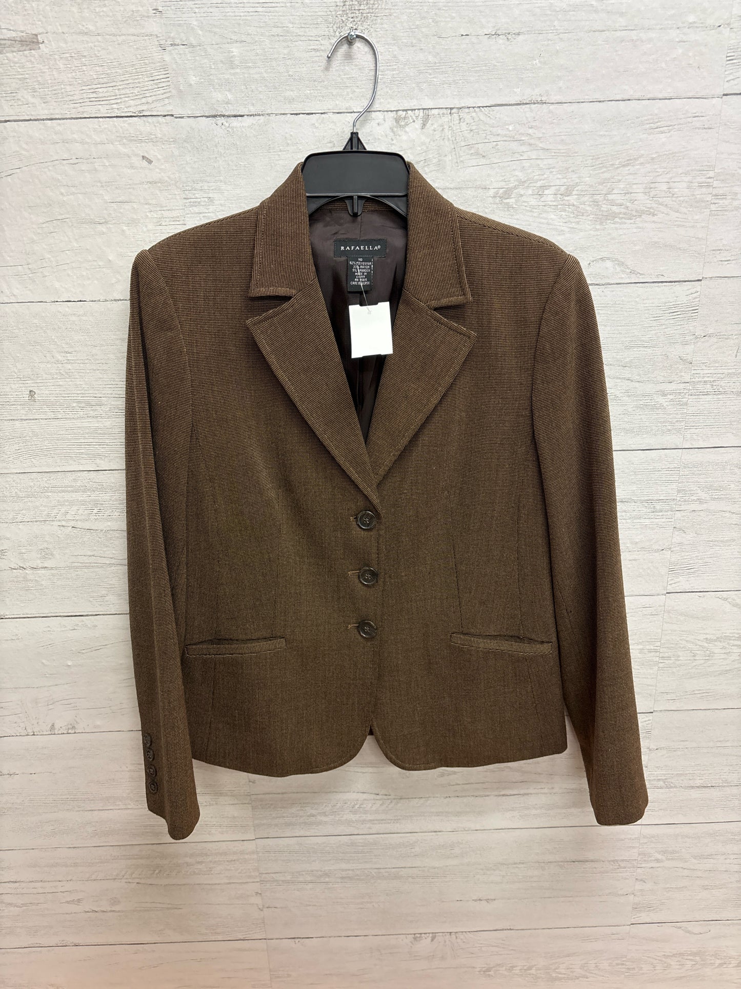 Size 10 Rafaella Brown Womens Blazer