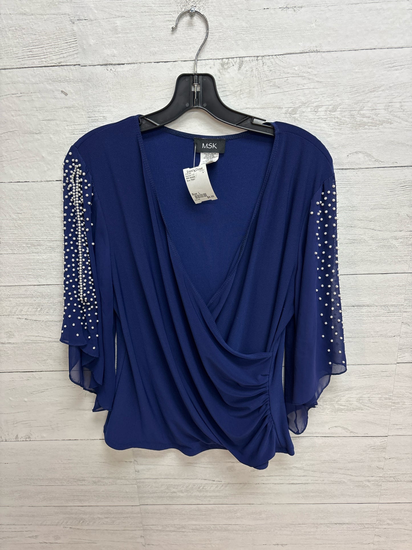 Size L MSK Women Blue Womens Shirt