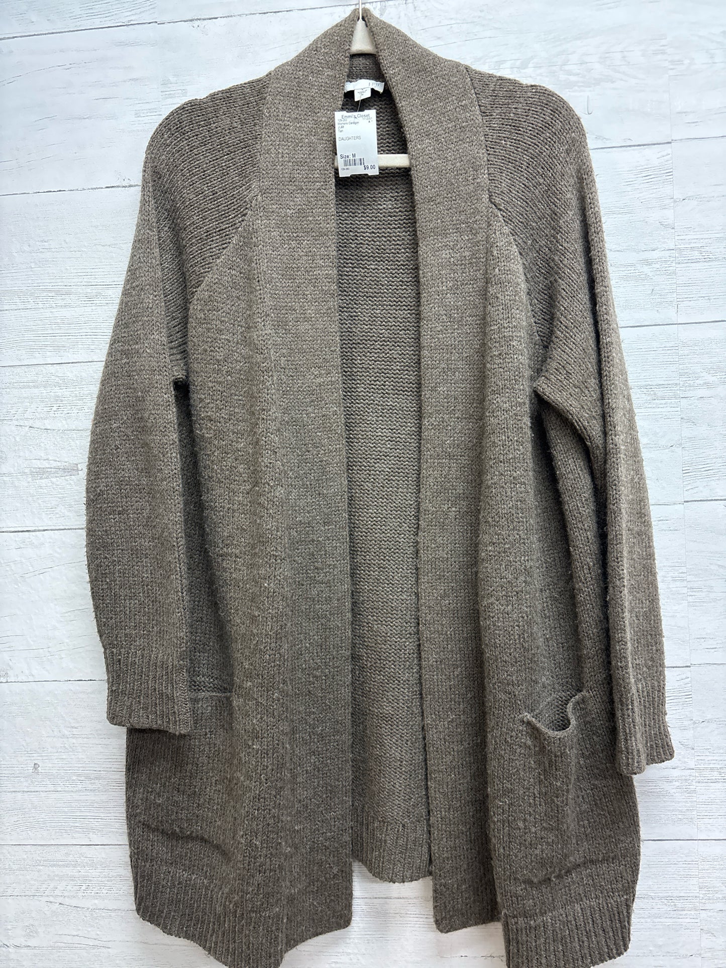 Size M J.Jill Tan Womens Cardigan