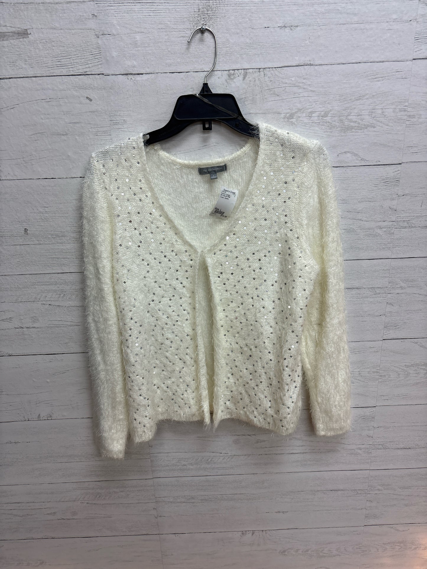 Size L MY COLLECTION Cream Womens Cardigan