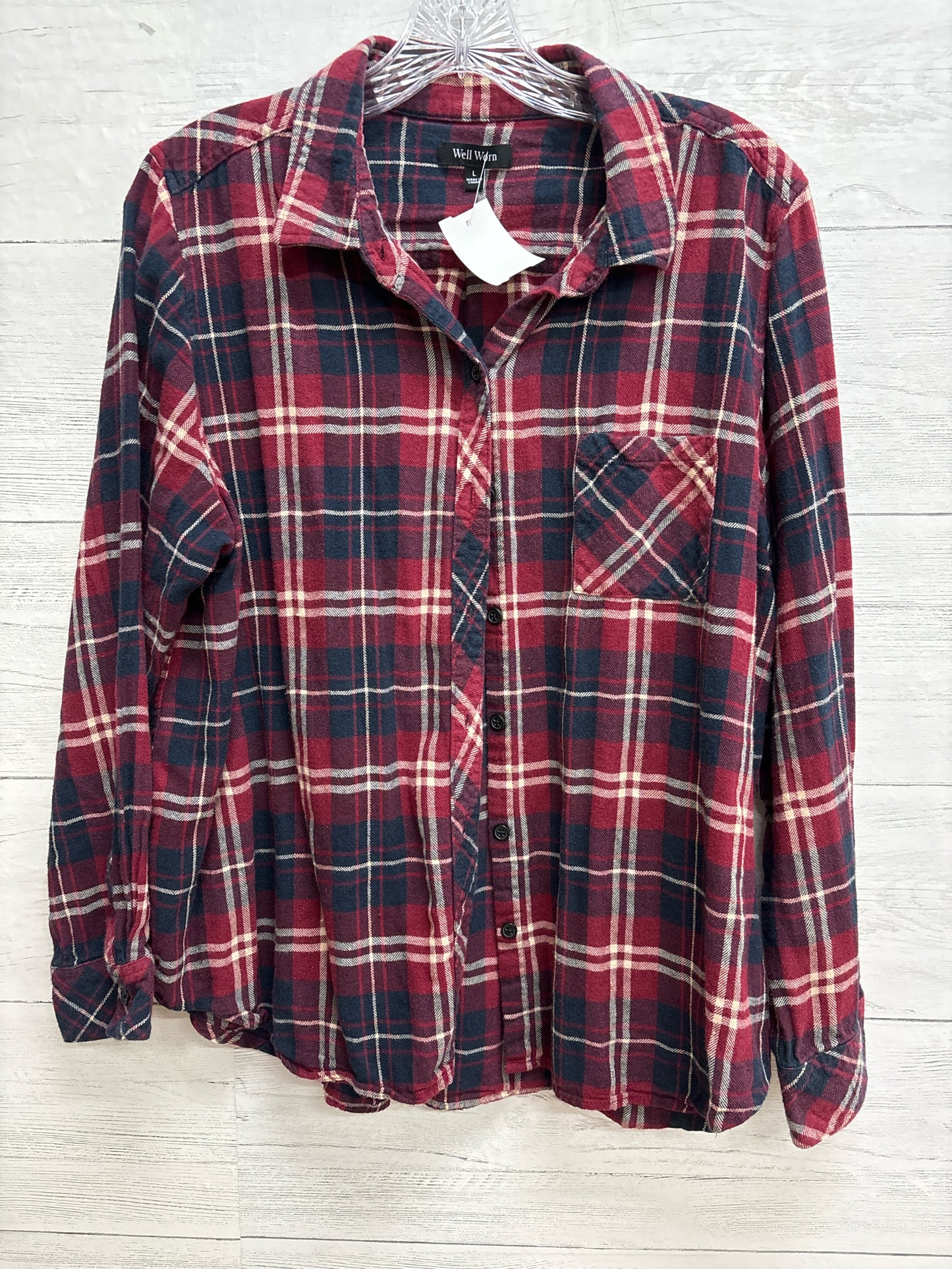 Size L Well Worn Red Womens Shirt