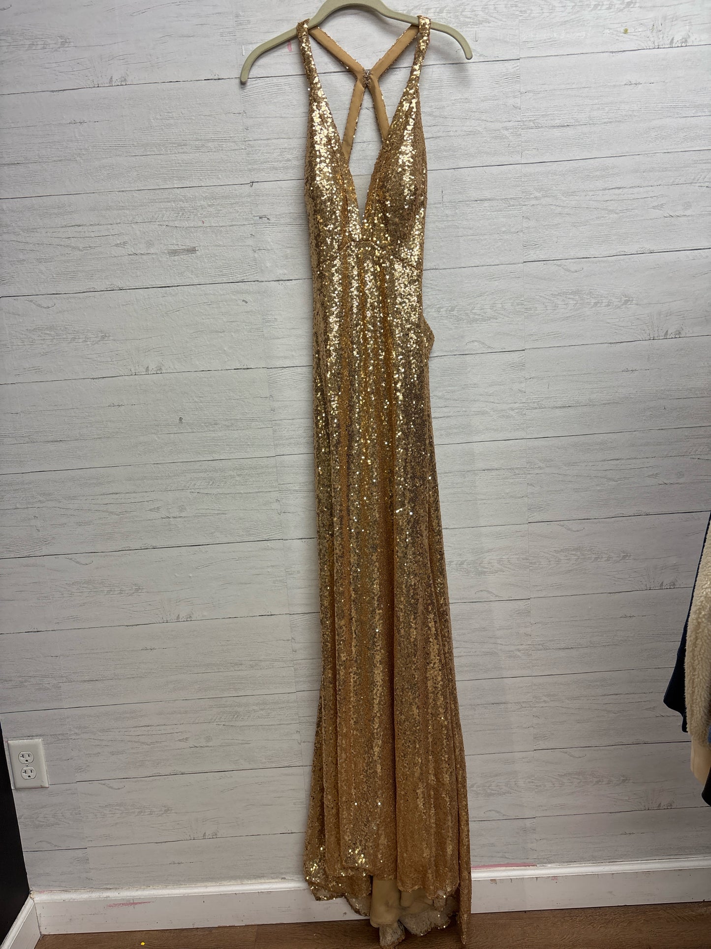 Size 8 Alyce Gold Gown