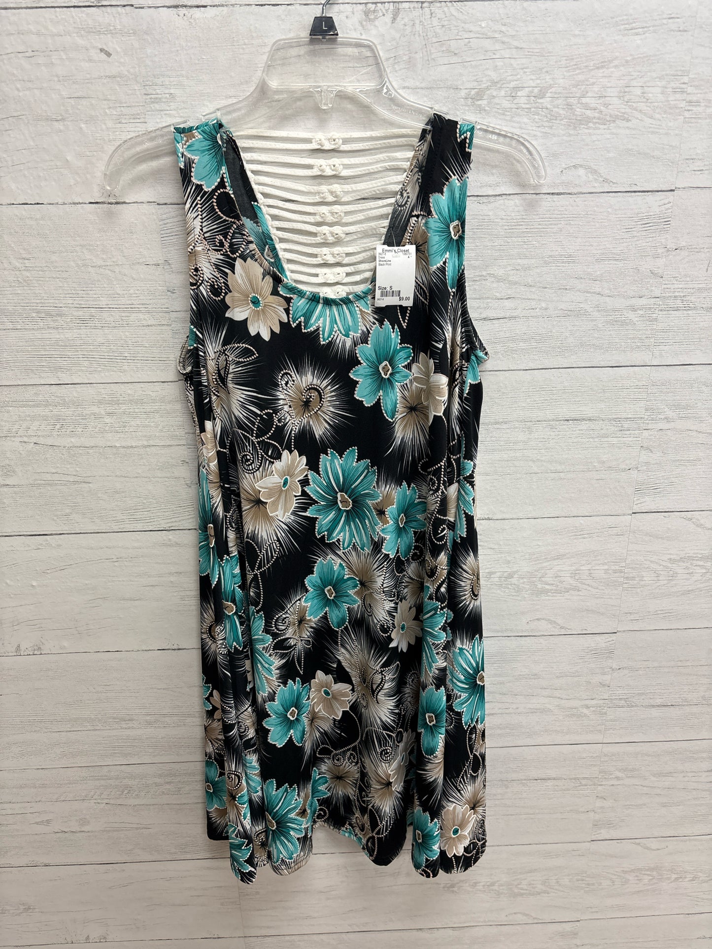 Size S ShoreLine Black Print Dress