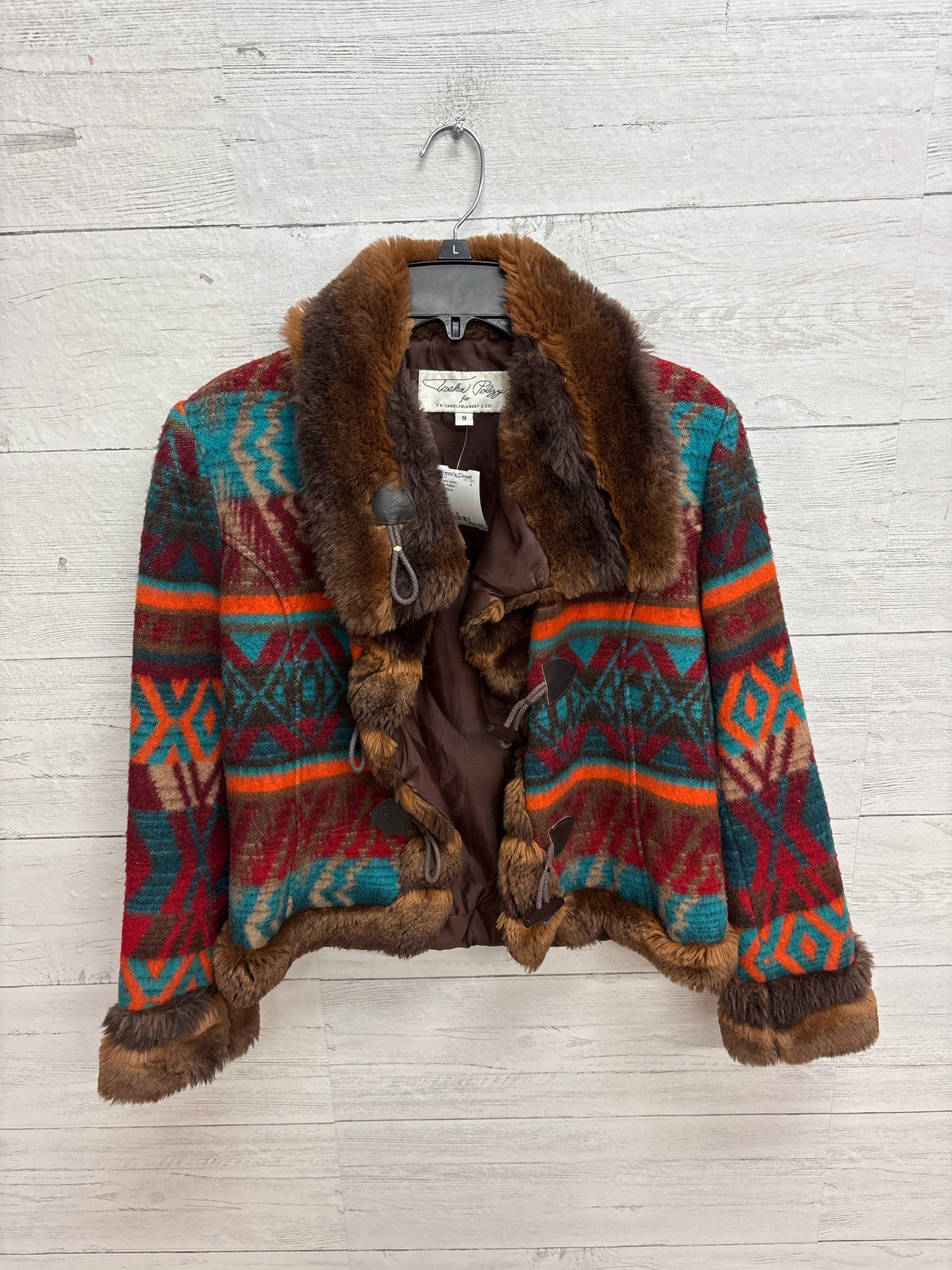 Size S Tasha Polizzi Brown/blue Womens Jacket