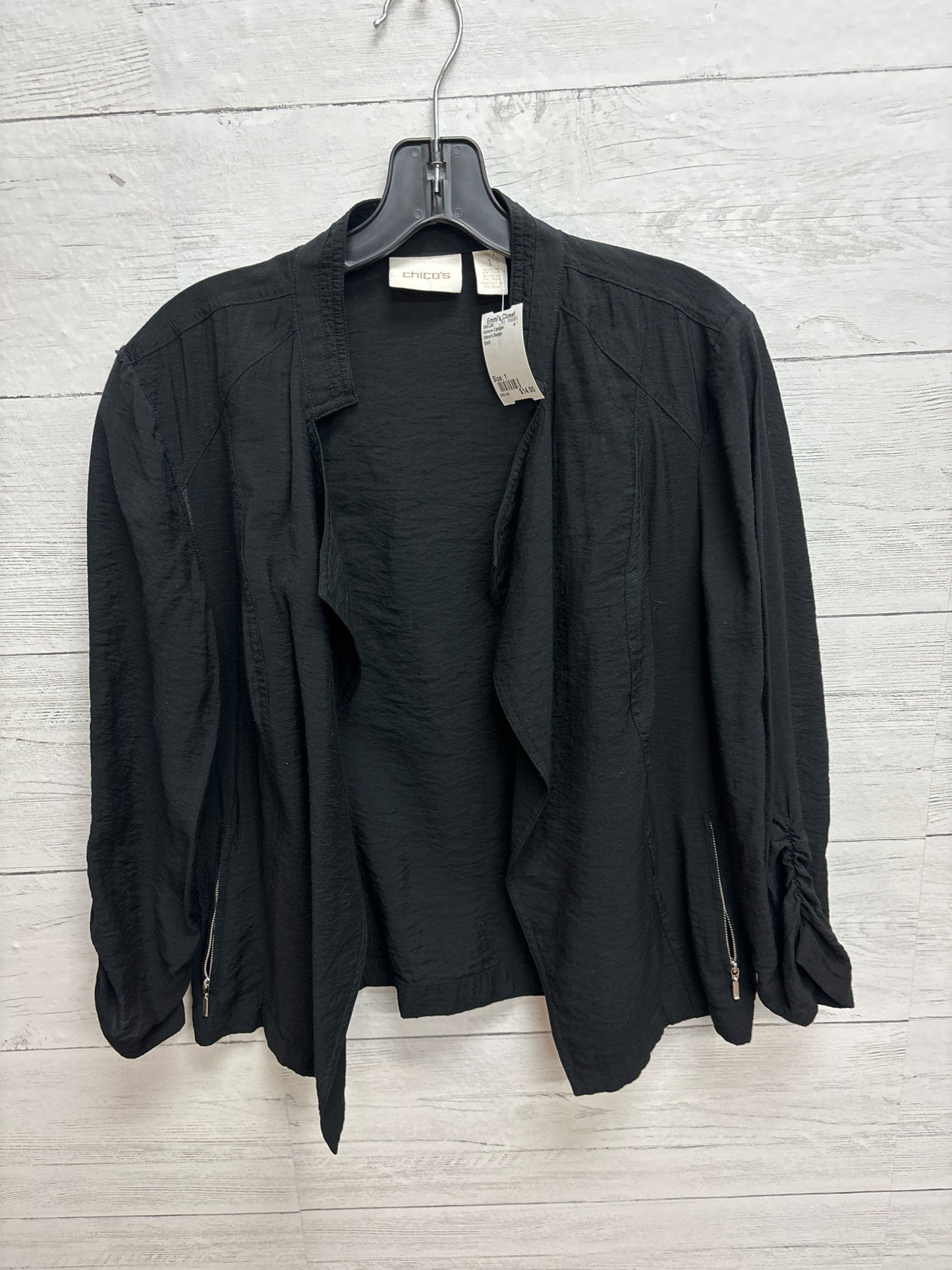 Size 1 Chico's Design Black Womens Cardigan
