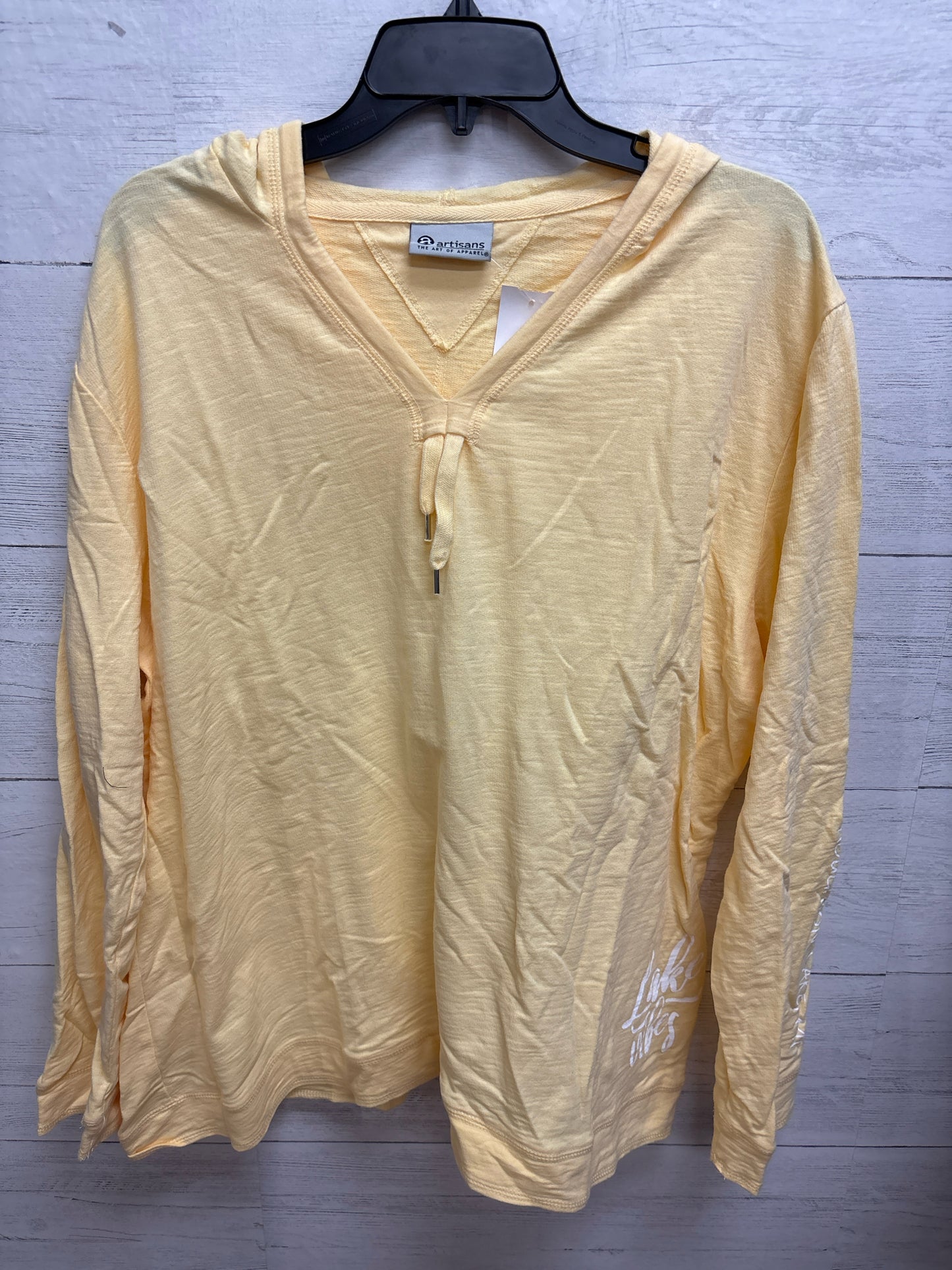 Size XL Artisans Yellow Womens Sweatshirt