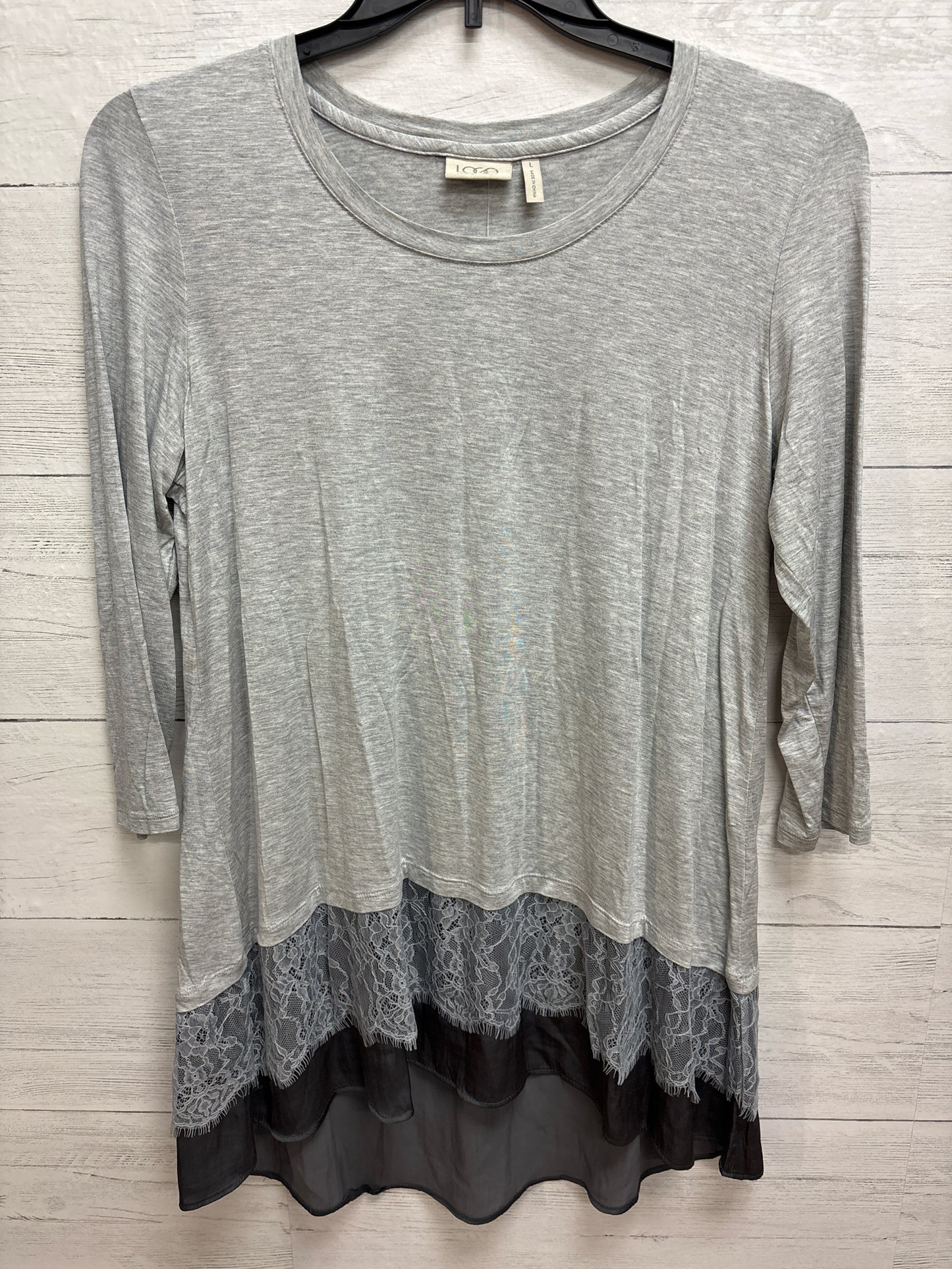 Size L LOGO Layer Grey Womens Shirt