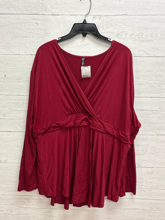 Size 4X ALLEGRACE Red Shirt