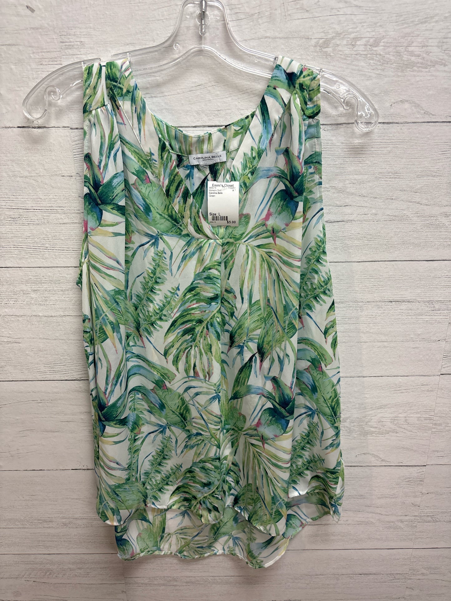 Size L Carolina Belle Green Womens Shirt