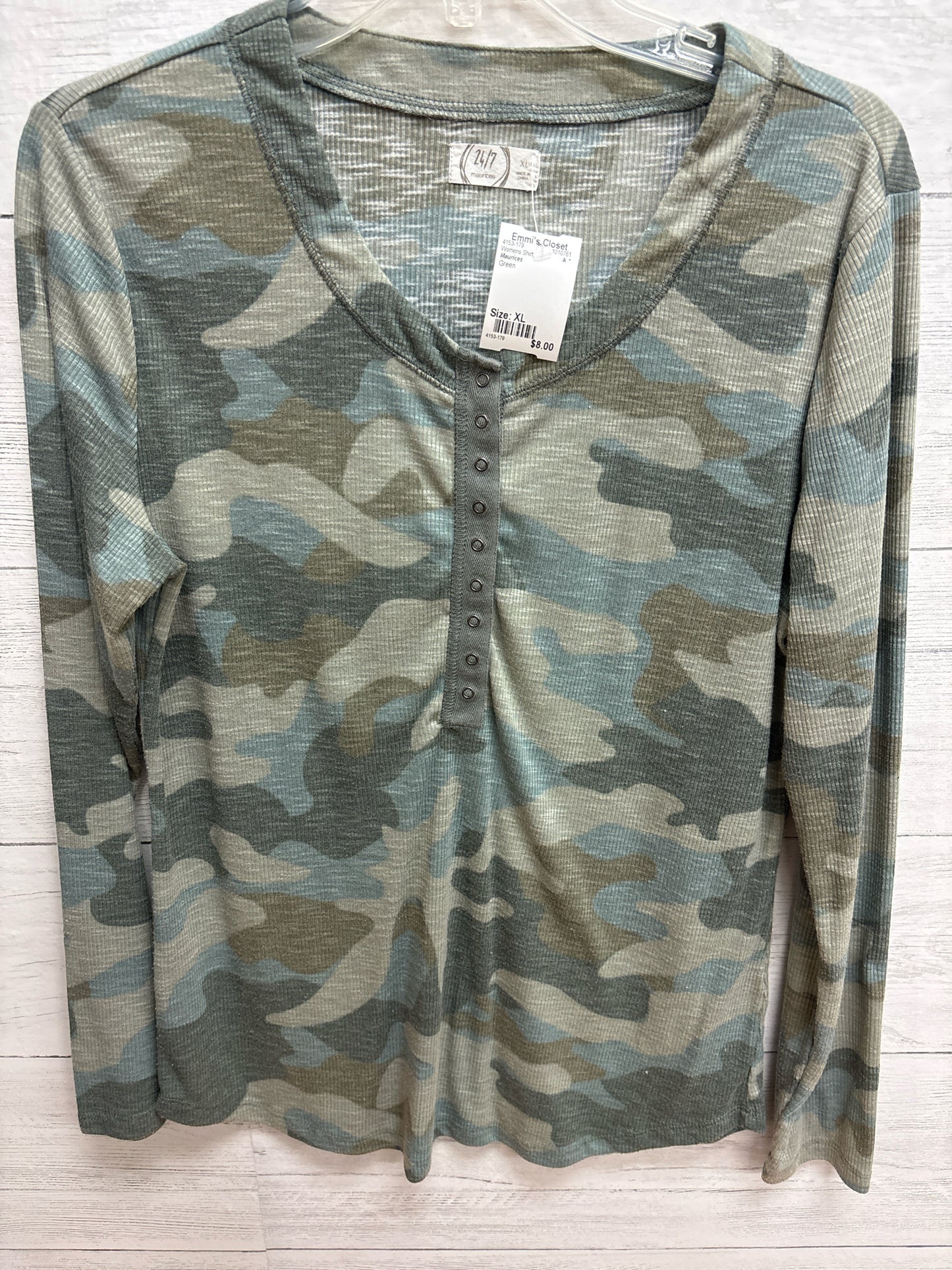 Size XL Maurices Green Womens Shirt