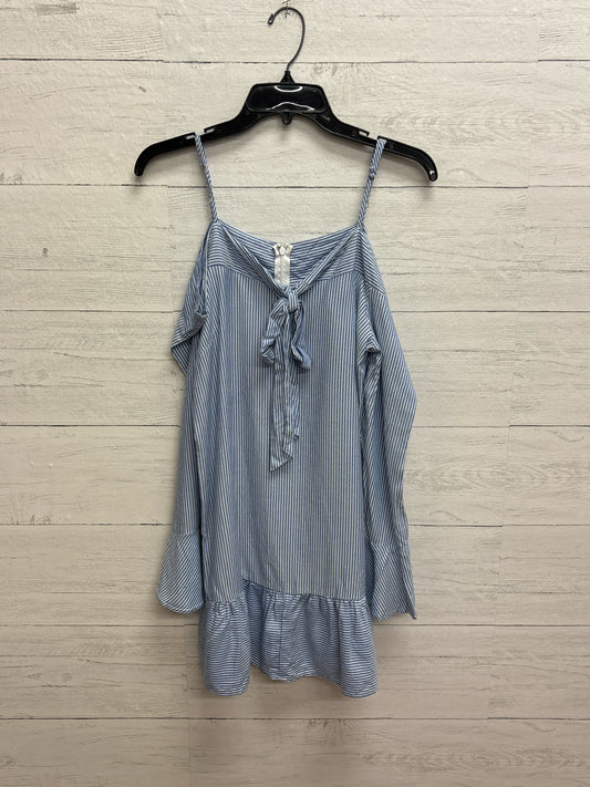 Size S SHINESDAR Blue/White Shirt