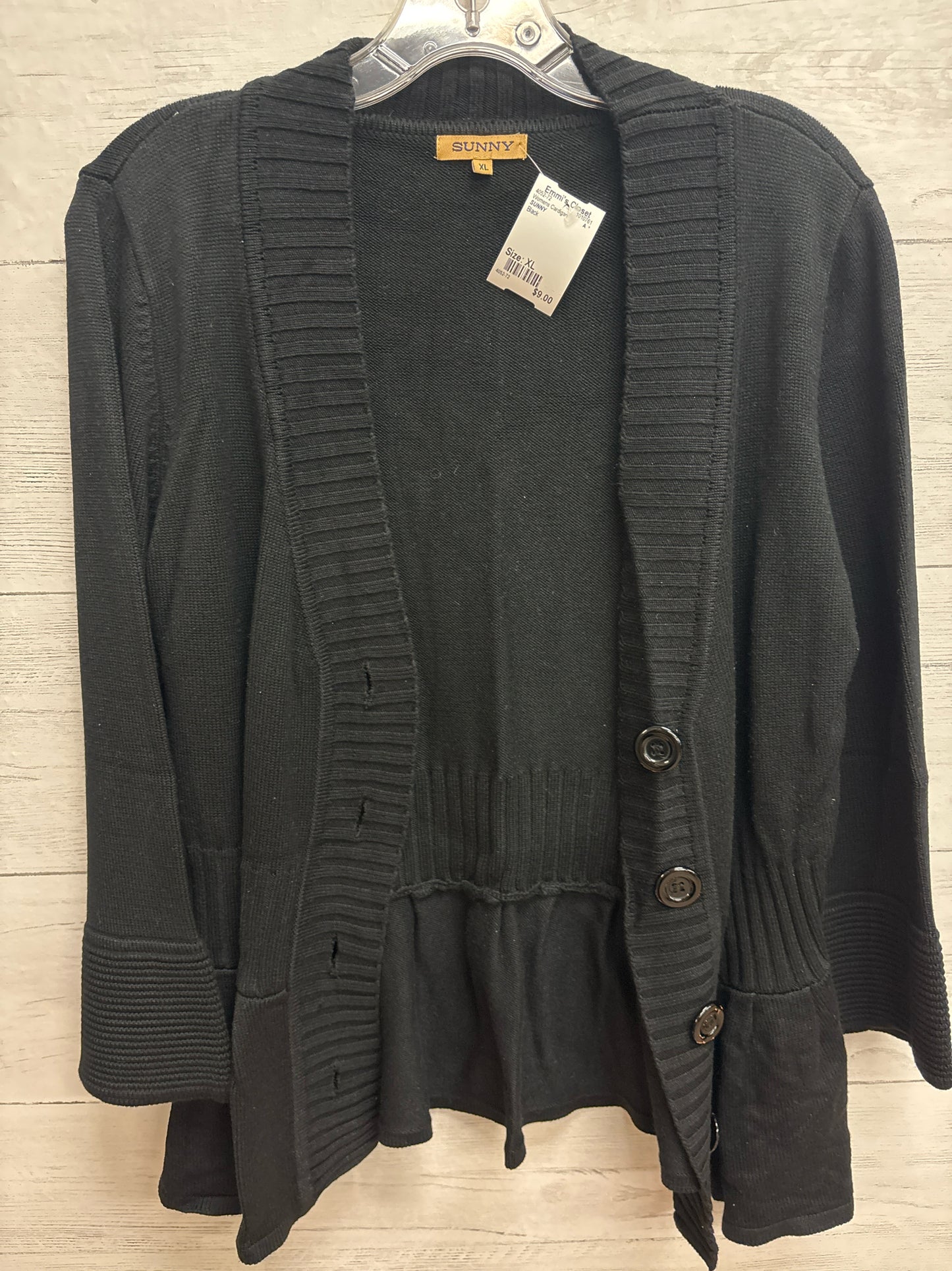 Size XL SUNNY Black Womens Cardigan