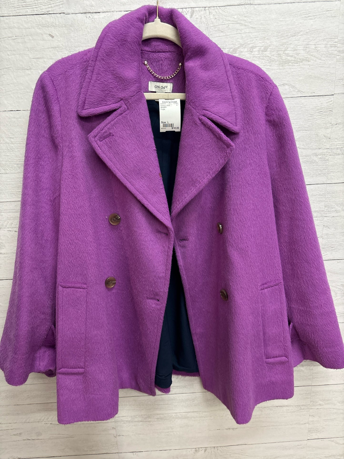 Size L ON 34TH Purple Womens Jacket