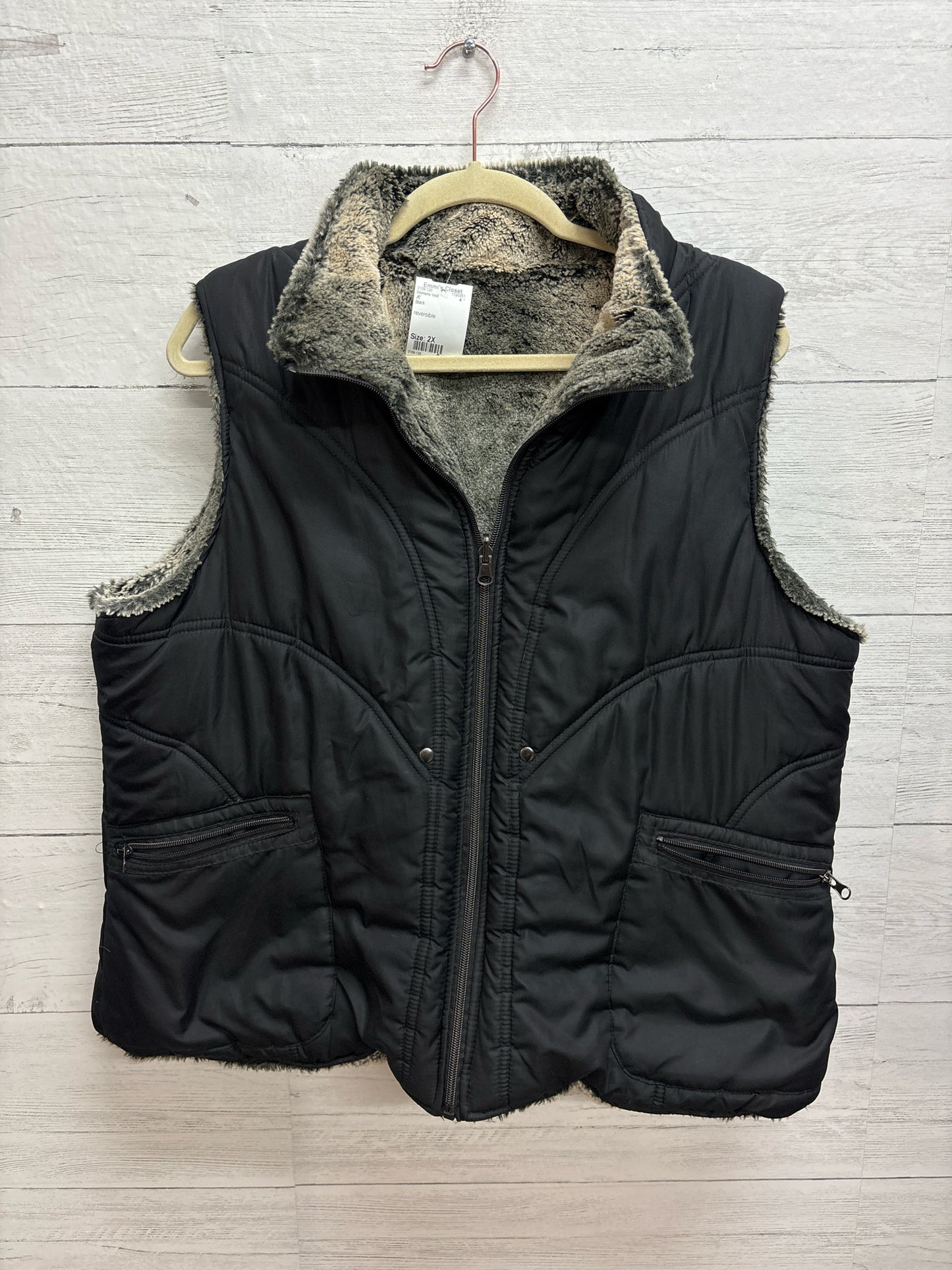 Size 2X JC Black Womens Vest
