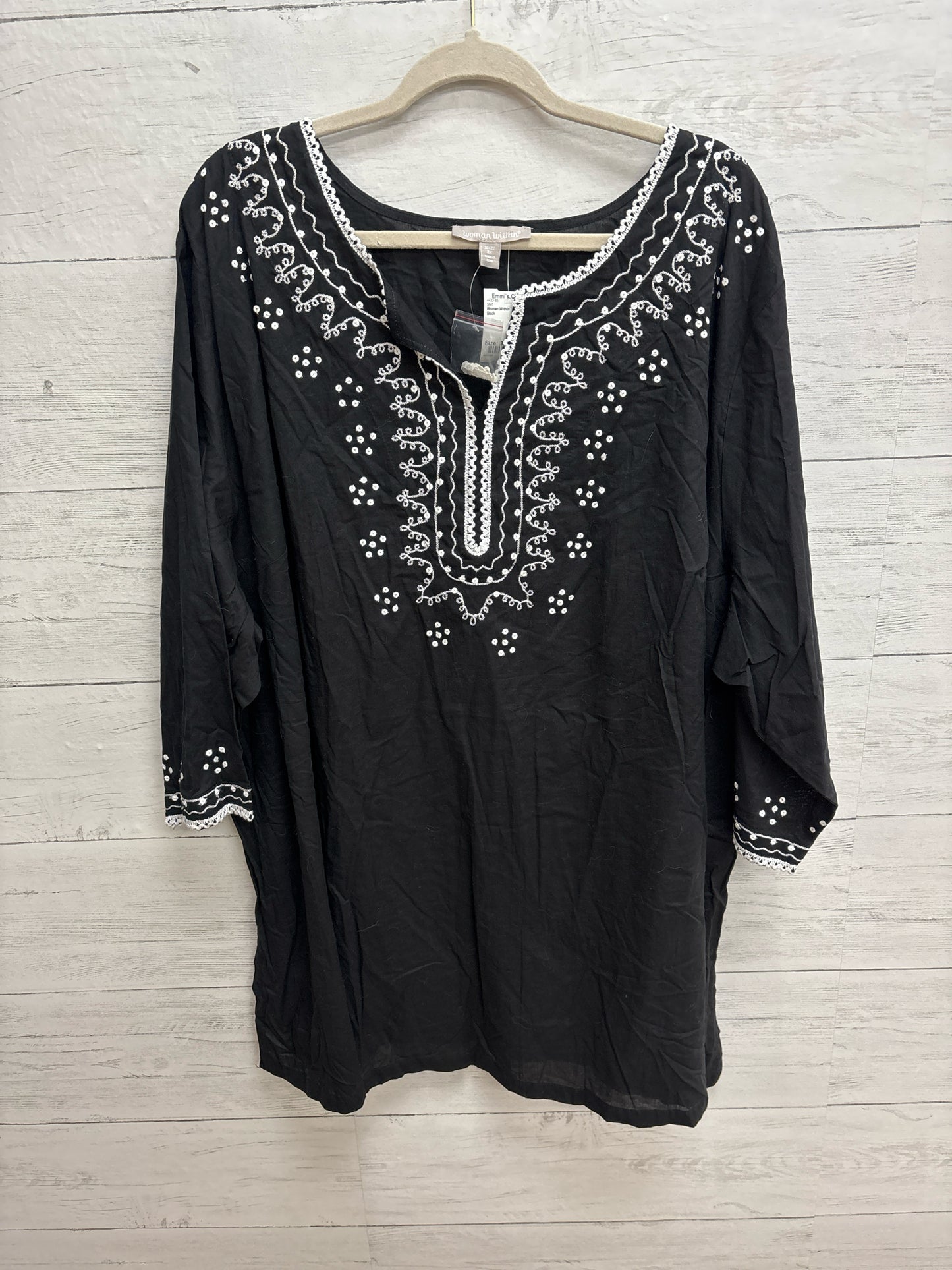 Size 3X Women Within Black Shirt