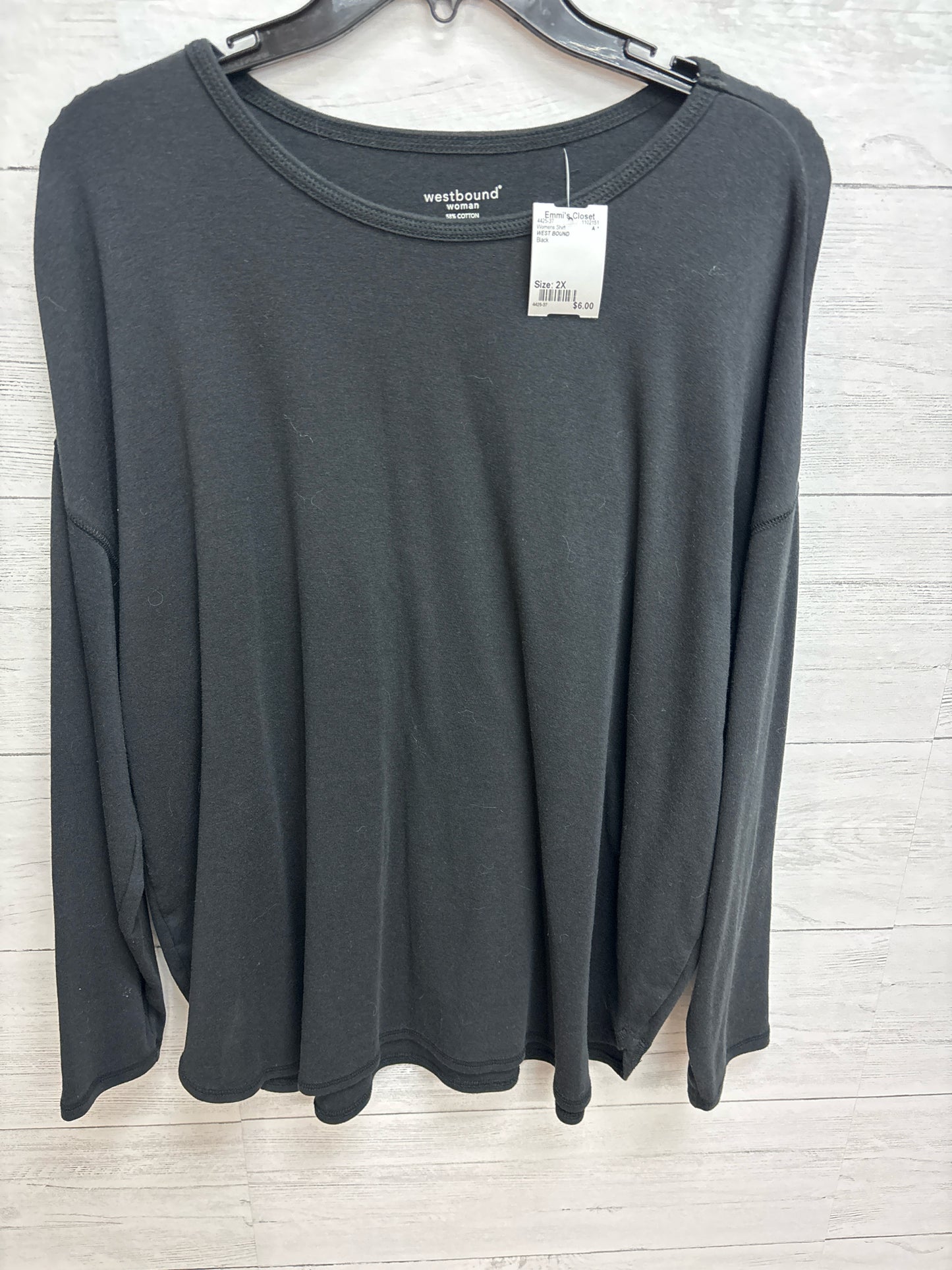 Size 2X WEST BOUND Black Womens Shirt