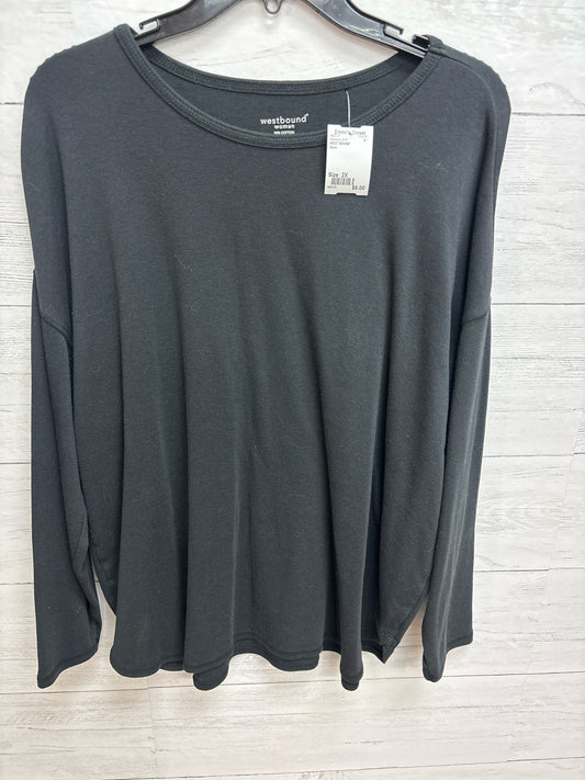 Size 2X WEST BOUND Black Womens Shirt
