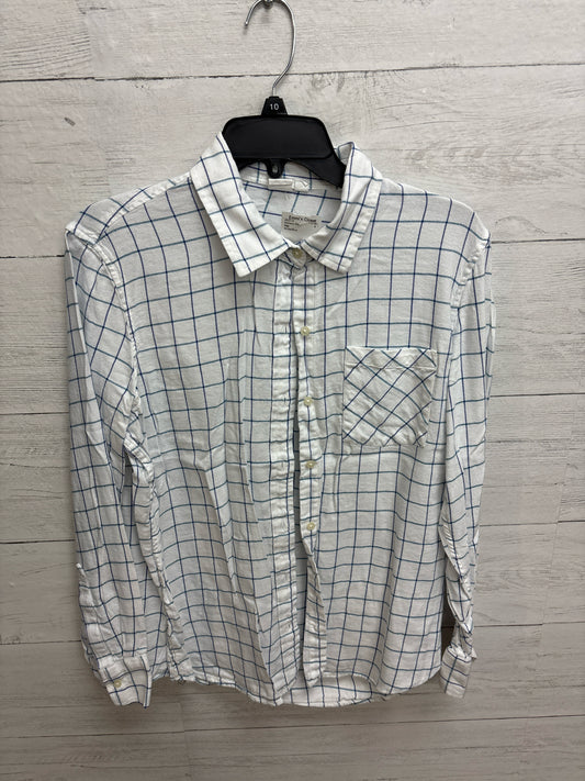 Size L Gap White/Blue Womens Shirt