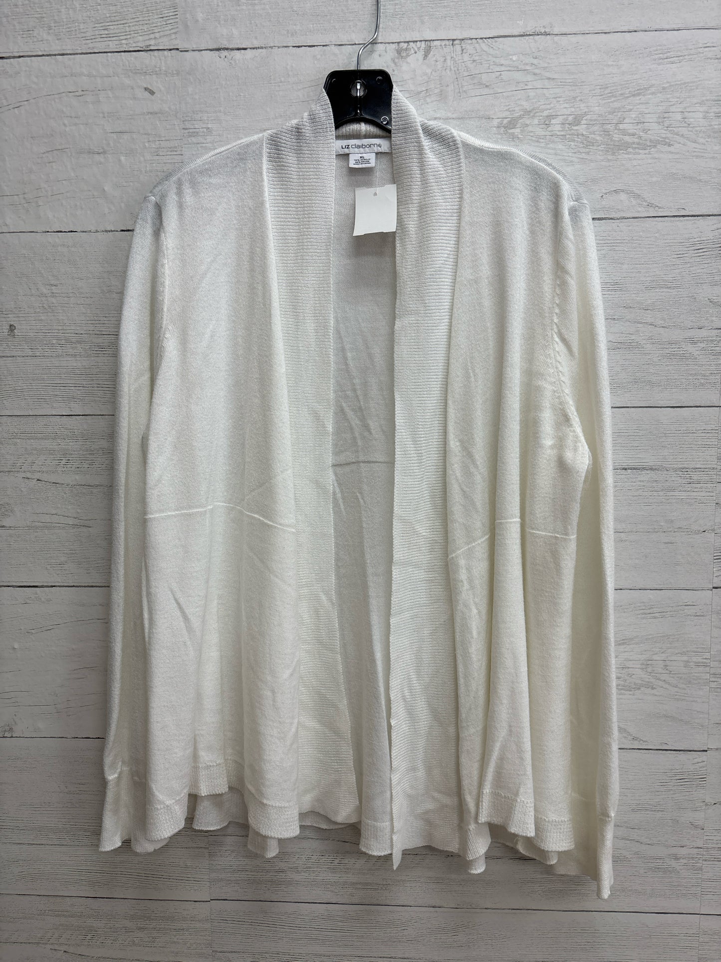 Size XL Liz Claiborne White Cardigan