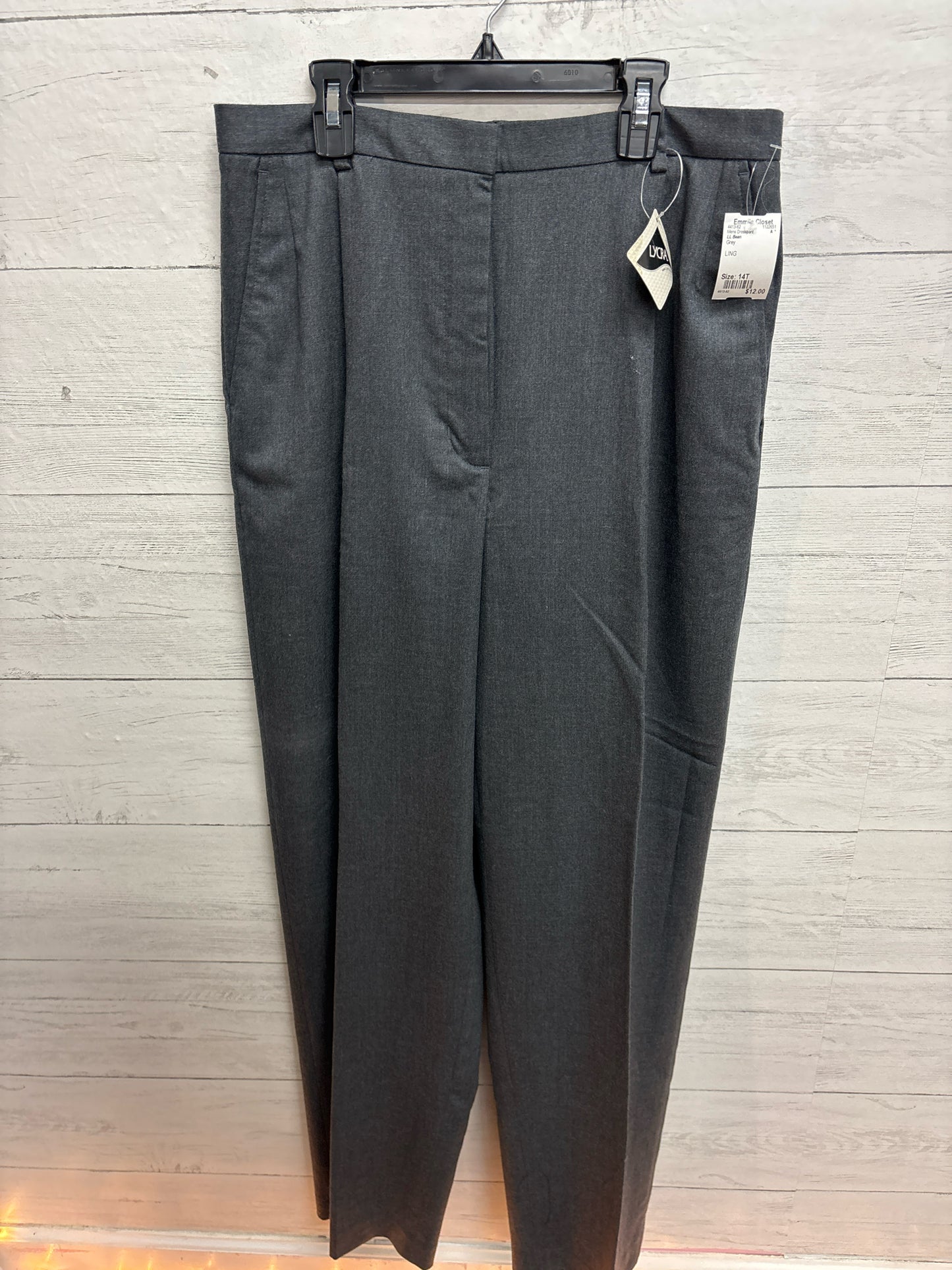 Size 14T LL Bean Grey Mens Dresspant