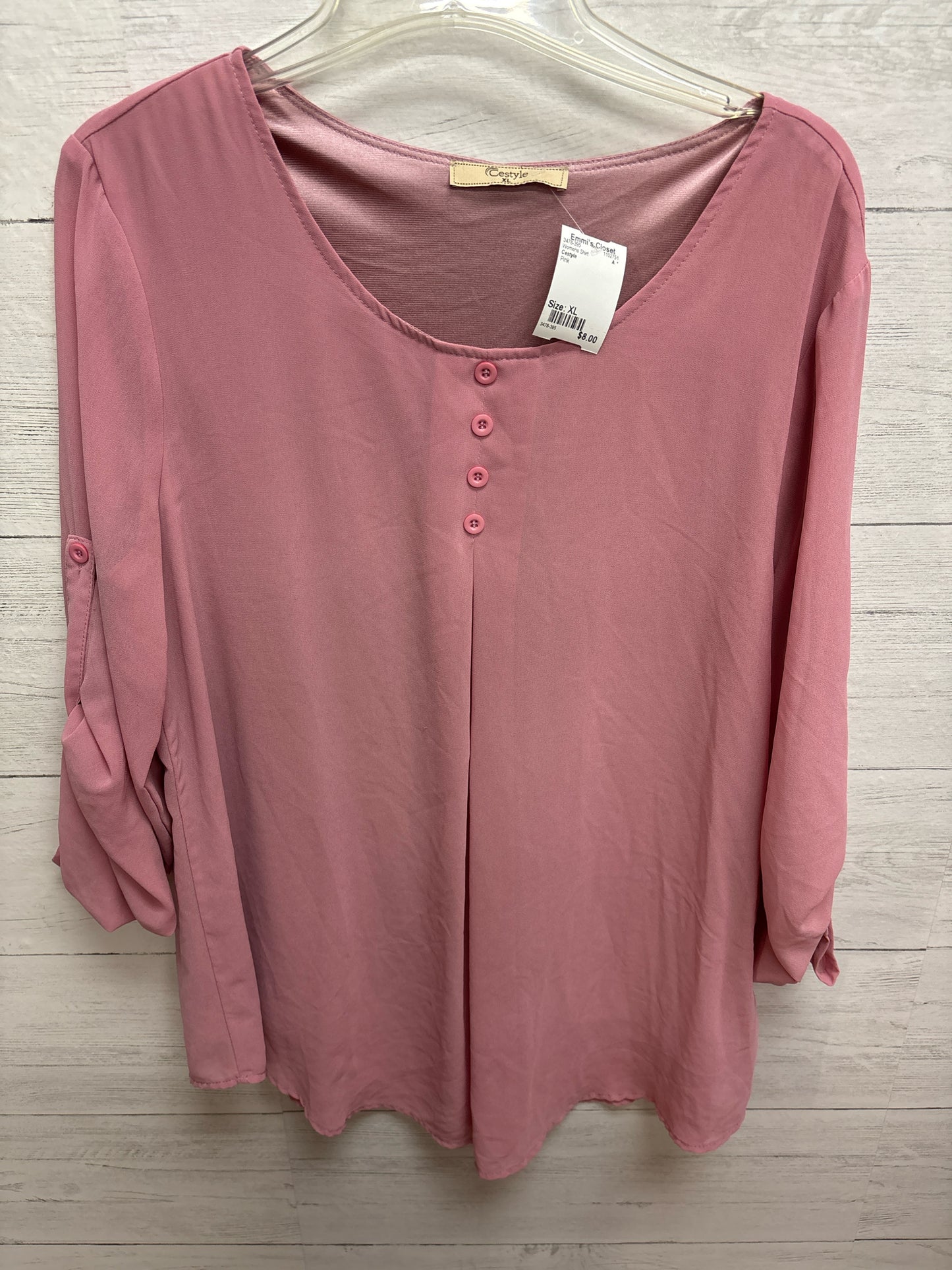 Size XL Cestyle Pink Womens Shirt