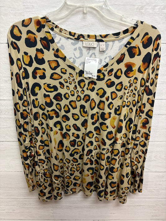 Size XL LOGO Layer Brown Womens Shirt