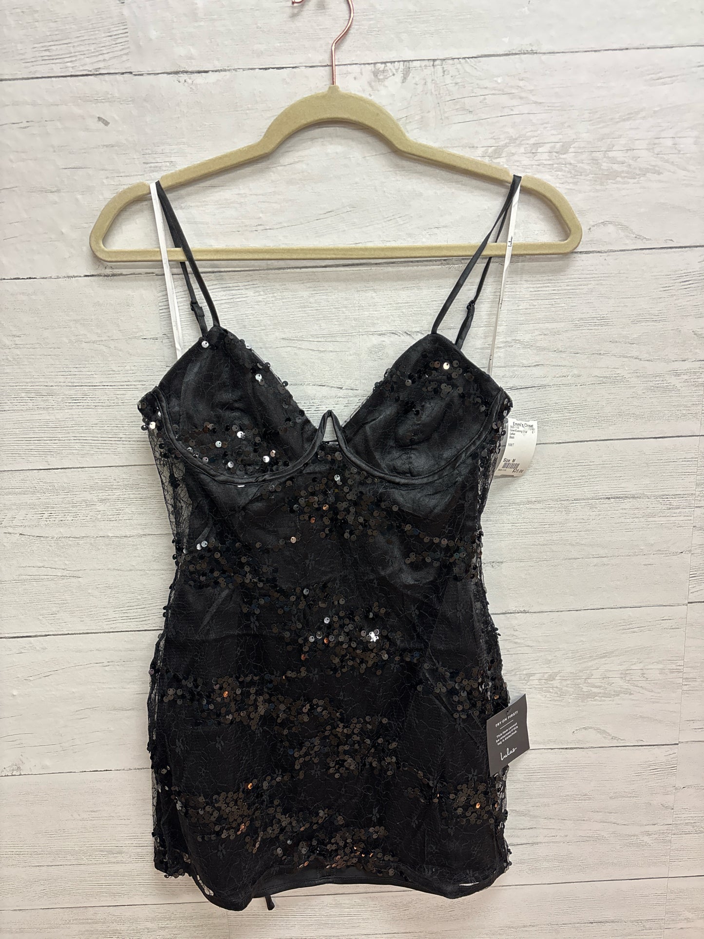 Size M Lulus Black Gown/Evening Wear