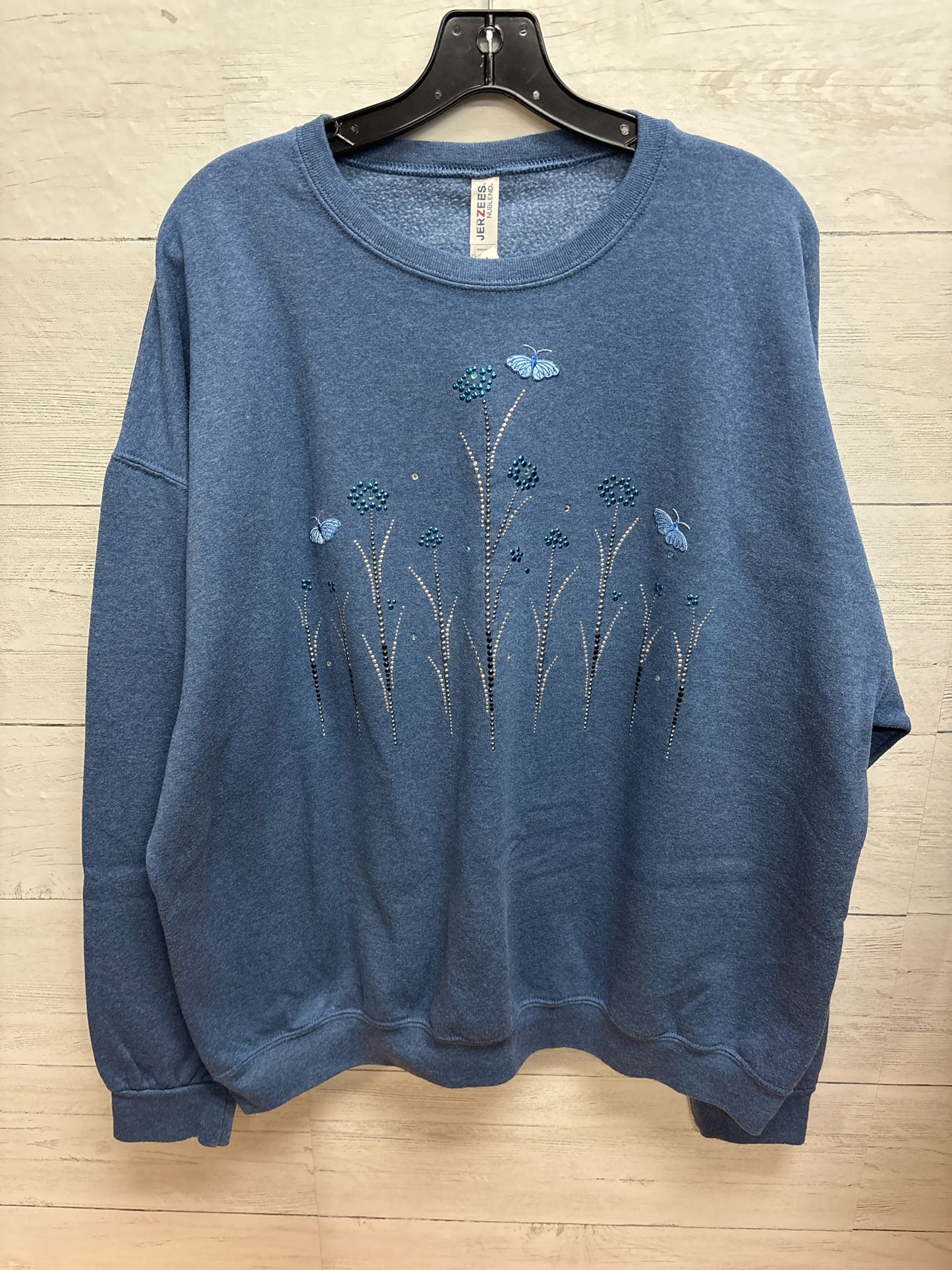 Size 2X Jerzees Blue Womens Sweater