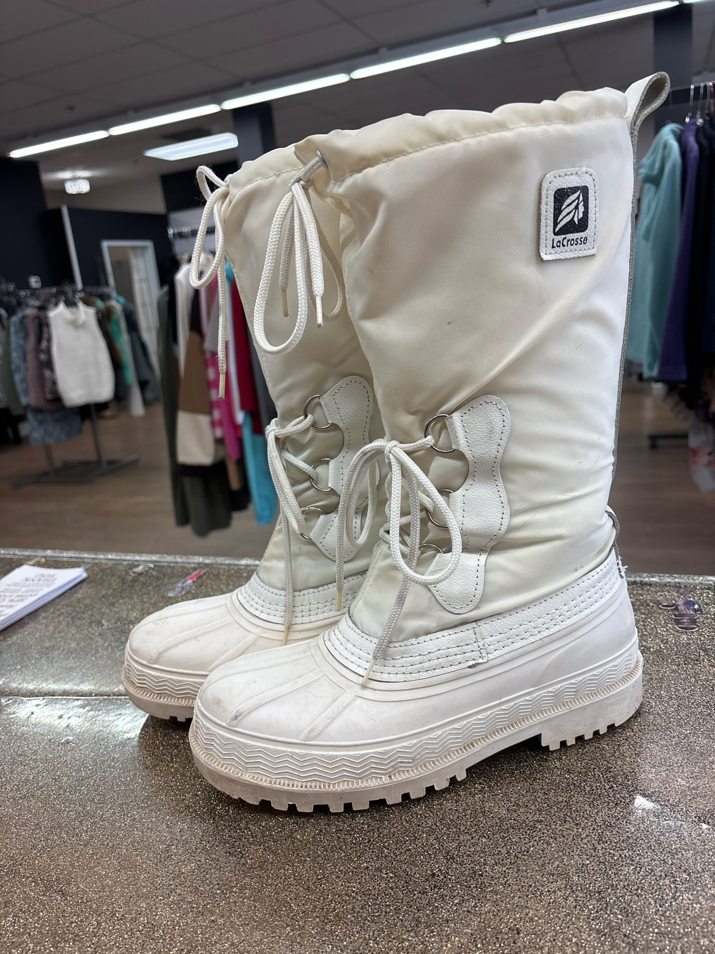 8 LaCrosse White Womens Boots