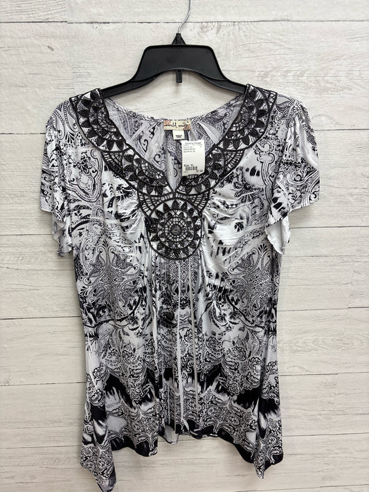 Size XL WORLD UNITED Black/White Womens Shirt