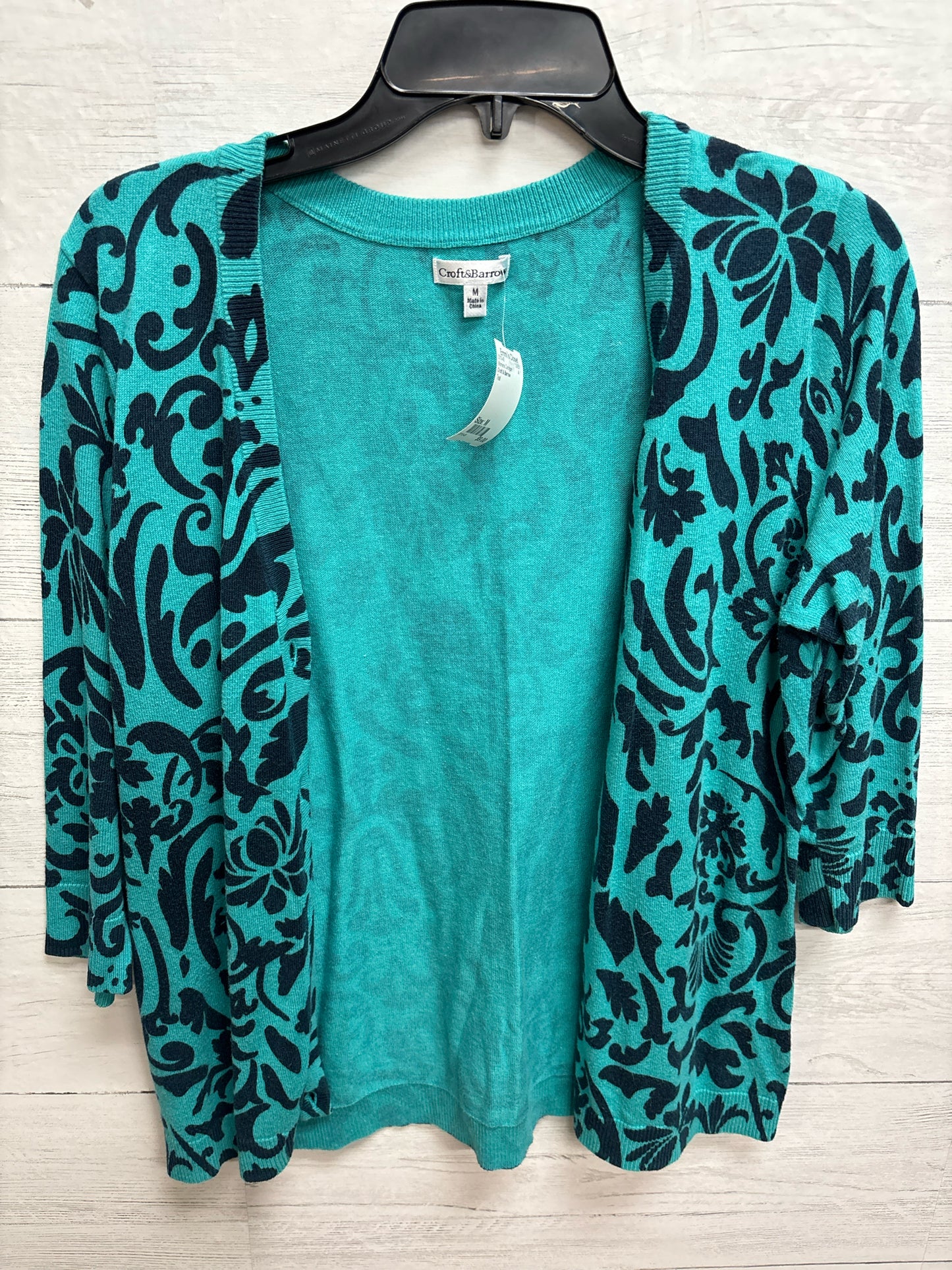 Size M Croft & Barrow Teal Womens Cardigan