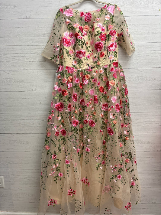 Size XL TS Couture pink/cream Gown