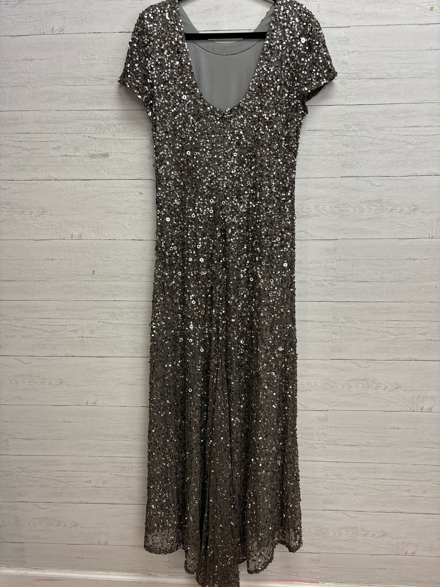 Size 16 Adrianna Papell Grey/silver Gown