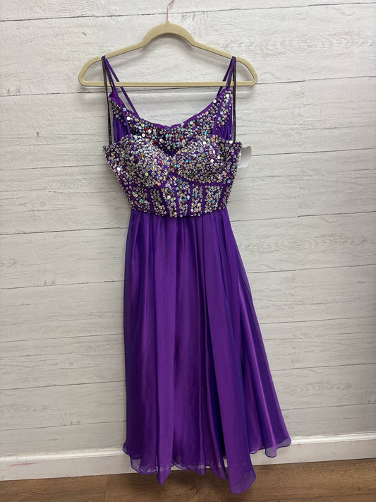 Size 4 Camille Le Vie Purple Gown