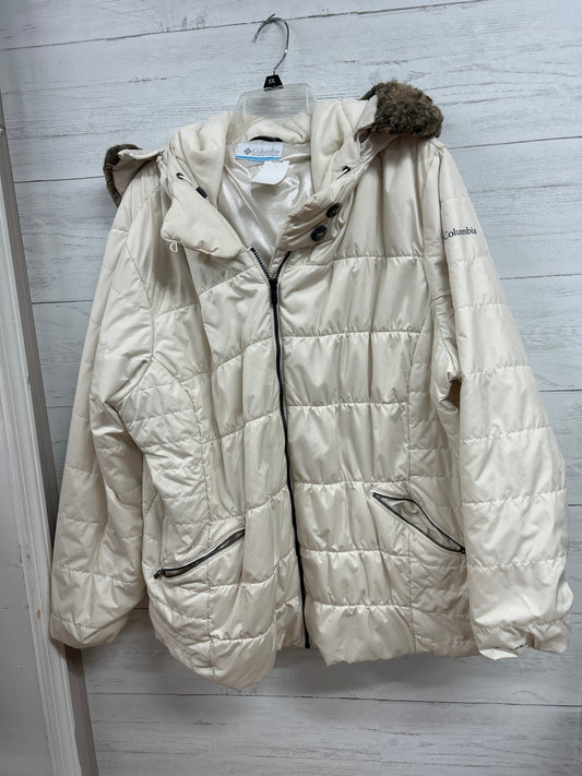 Size 1X Columbia Off White Coat