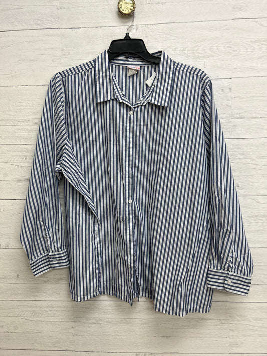 Size 3X American Sweatheart Blue/White Shirt