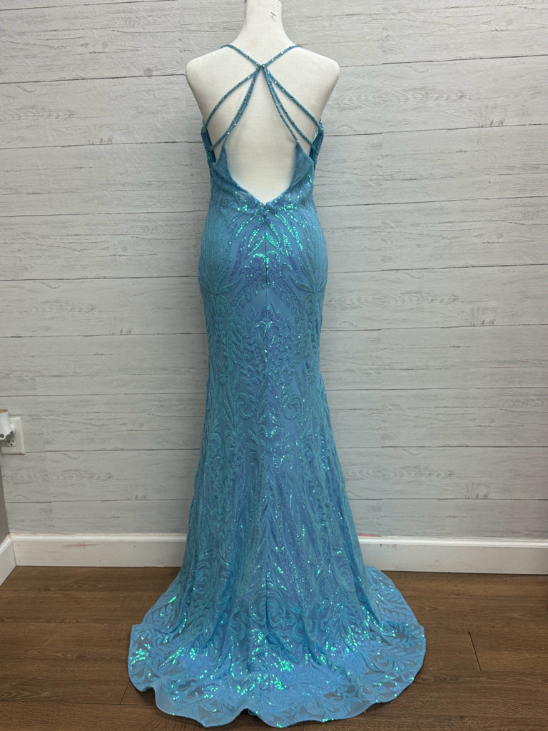 Size 2 Private Collection Blue Gown