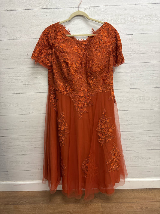 Size 24 BENZDE Orange Gown