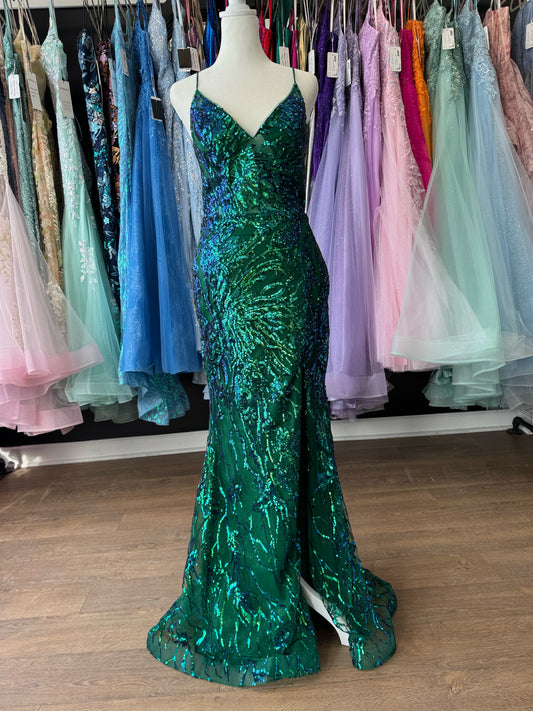 Size 4 Emmi's Elegance Emerald Gown