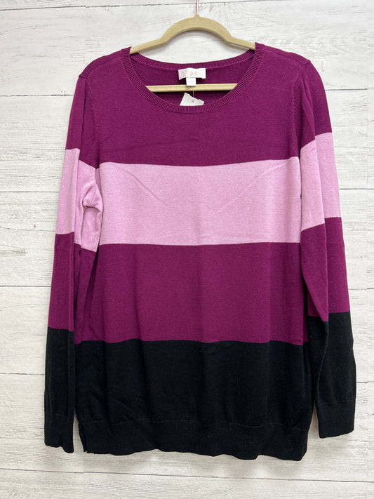 Size L Kim Gravel Purple/Black Sweater