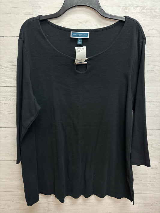Size 1X Karen Scott Black Womens Shirt