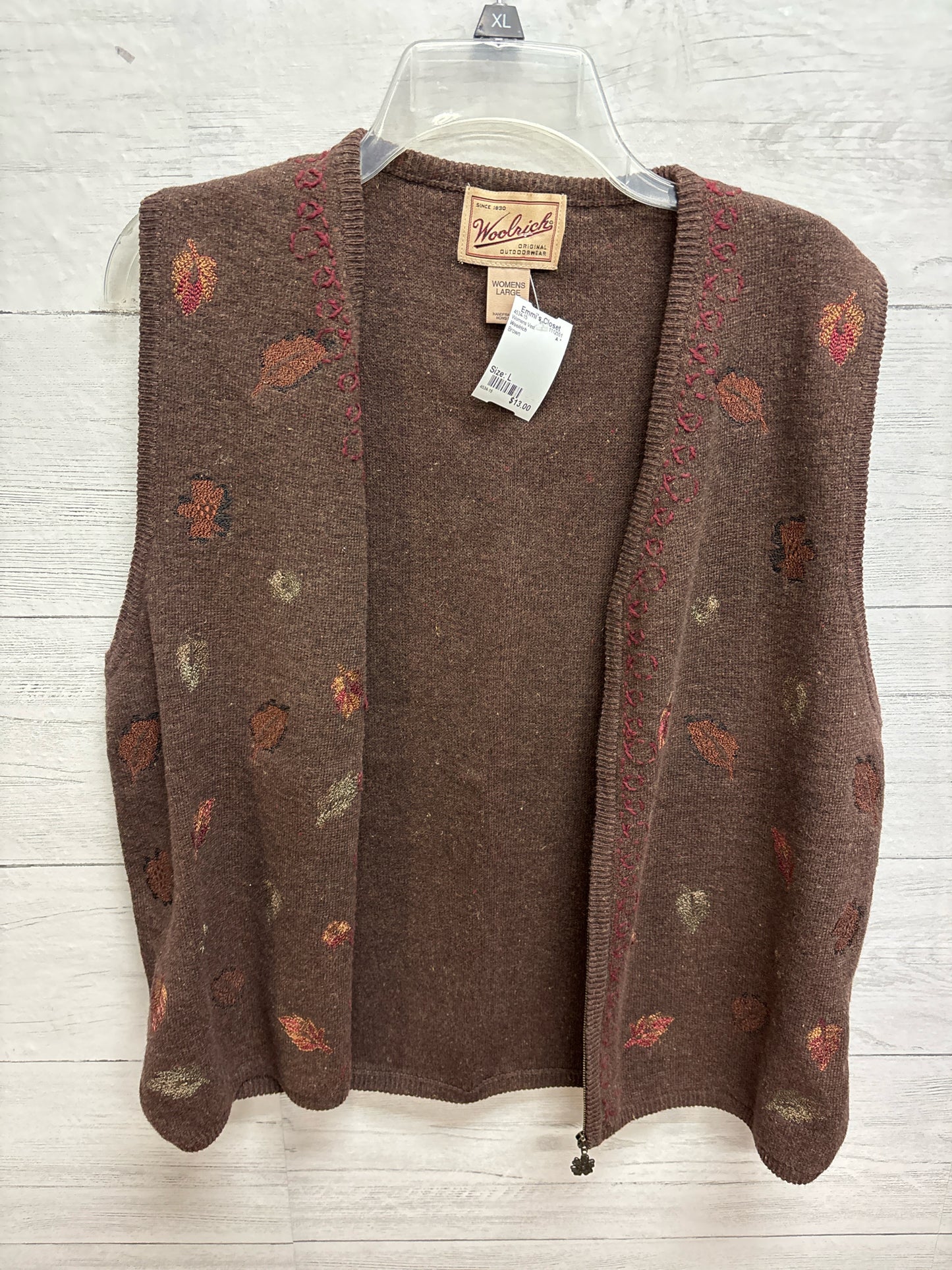 Size L Woolrich Brown Womens Vest