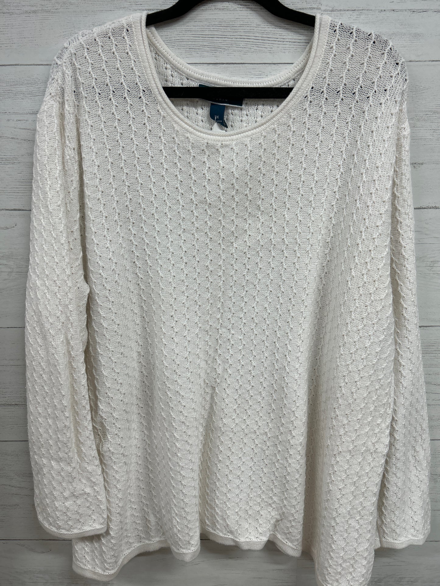 Size 3X Karen Scott White Sweater