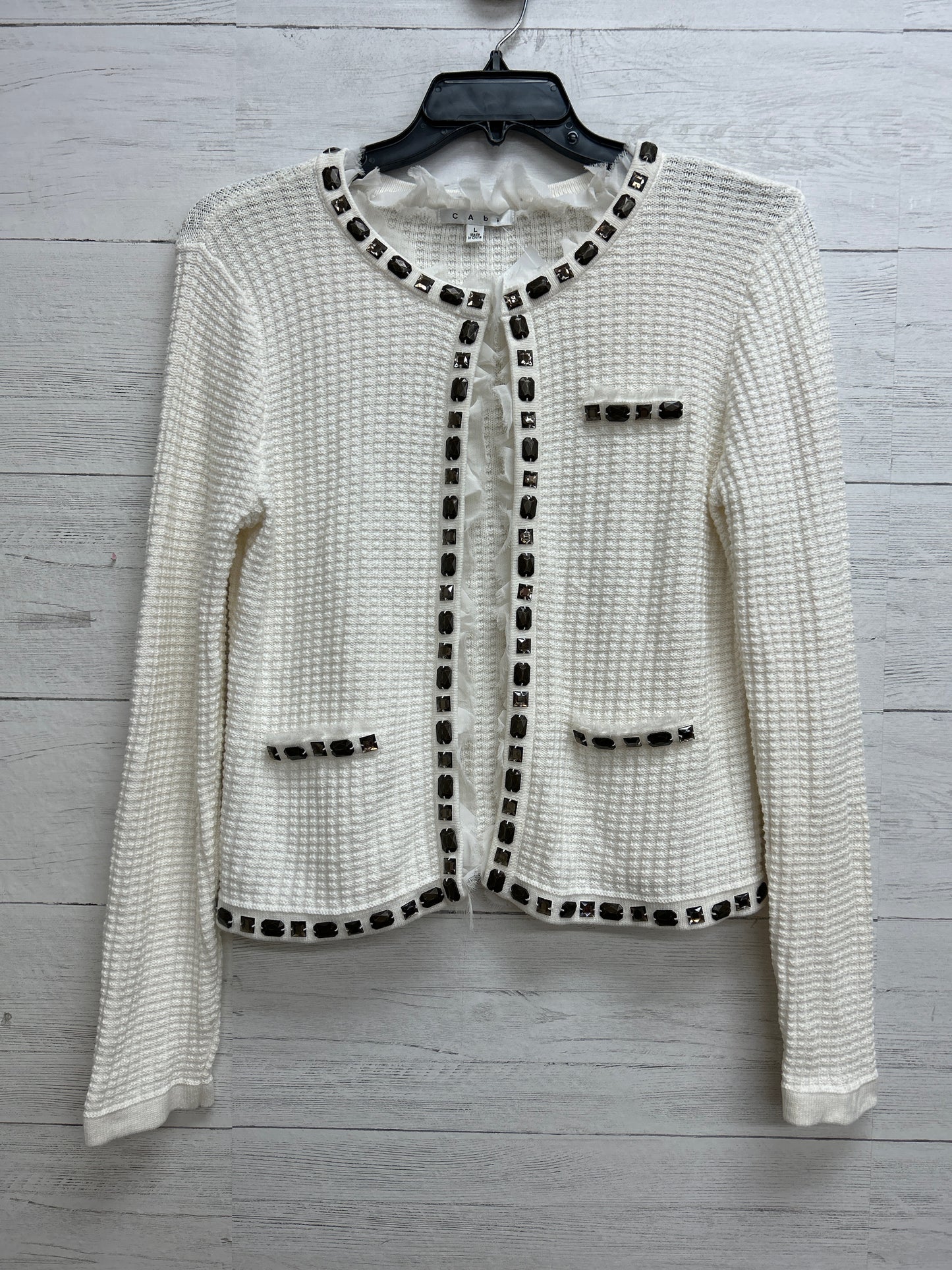 Size L Cabi White Sweater