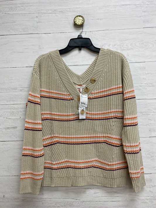 Size S Maurices Tan/pink/red Sweater