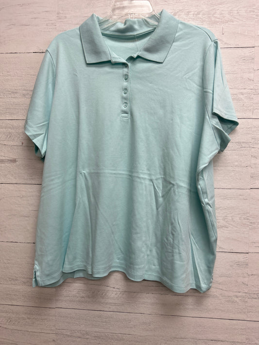 Size 3X lands end Blue Shirt