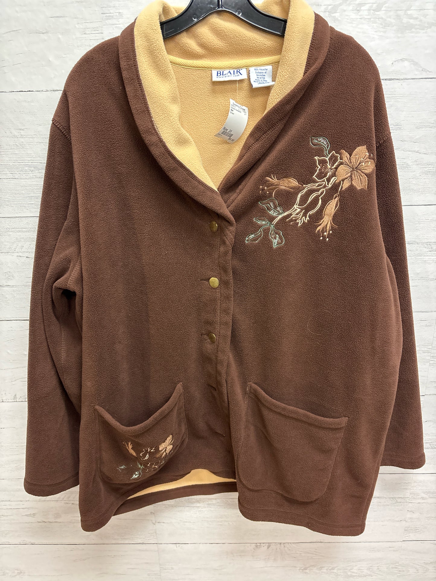 Size 2X Blair Brown Womens Sweatshirt